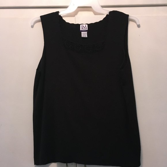 JM Collection Sweaters - JM Collecdtion Black Sleeveless Sweater